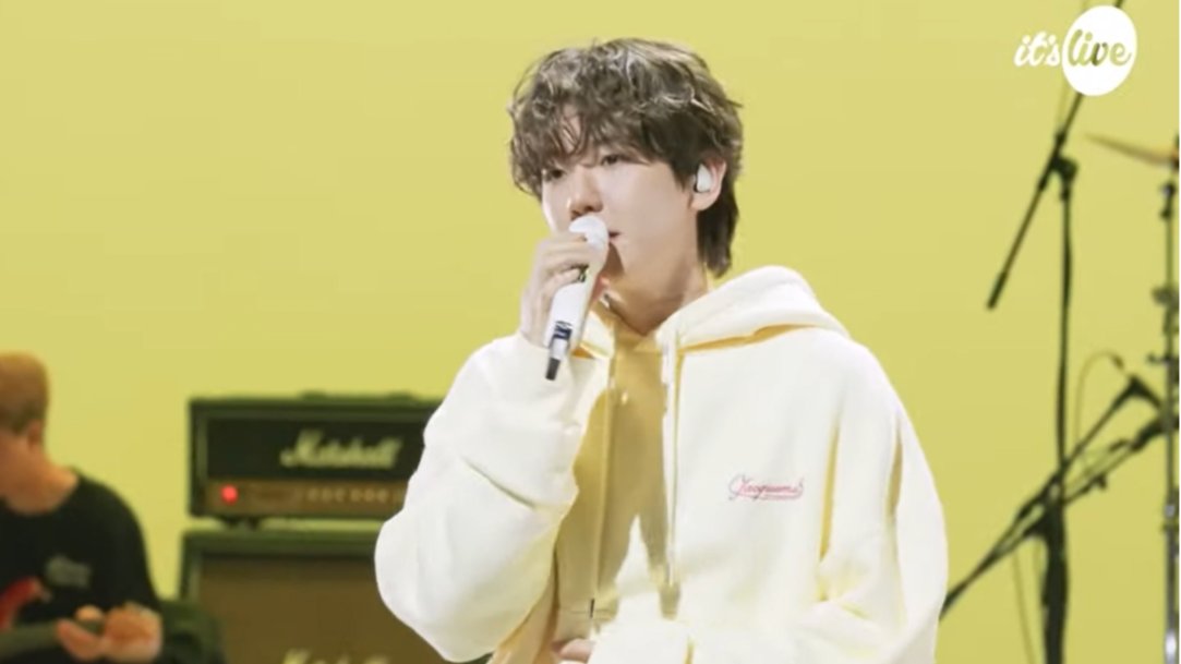 Baekhyun performing live during music content appearances