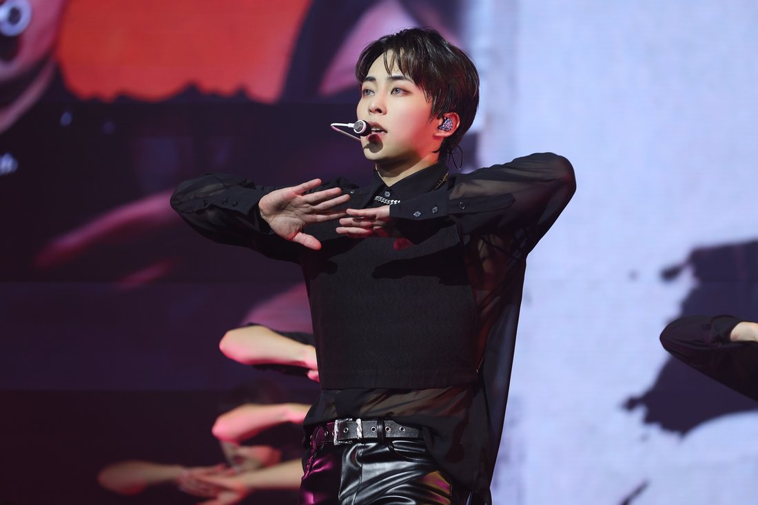 Xiumin greets fans during his Asia tour finale