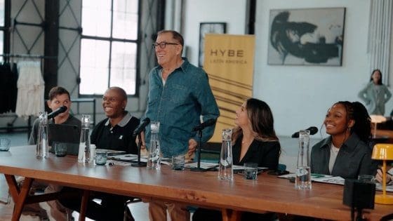 HYBE Latin America mentors including Kenny Ortega and team