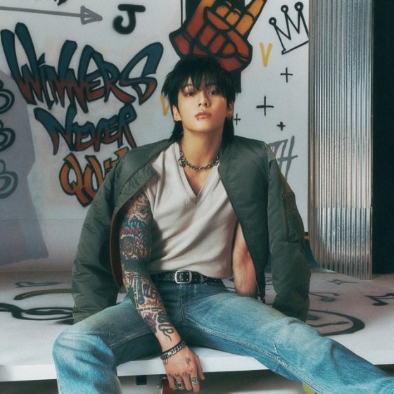 BTS Jungkook at GOLDEN: The Moments exhibition, photo by Kim Jin-a