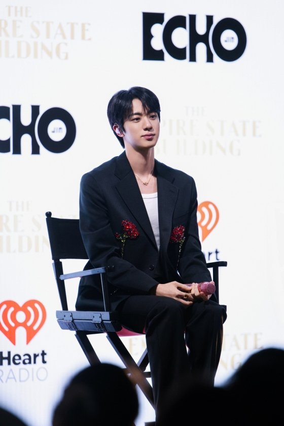 BTS Jin attends Empire State Building lighting ceremony for 'Echo'