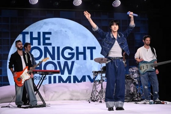 BTS Jin on The Tonight Show Starring Jimmy Fallon