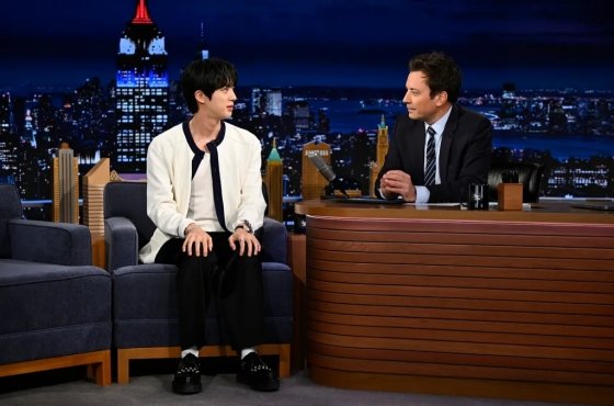 Jin performing Don't Say You Love Me on The Tonight Show