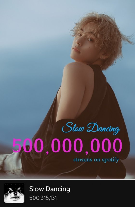 BTS V celebrates 500 million Spotify streams for Slow Dancing