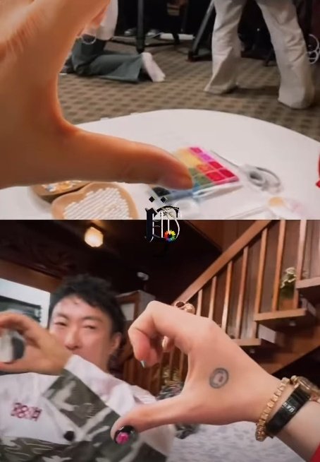 G-Dragon and Park Myung Soo laugh together on YouTube set. Photo: G-Dragon
